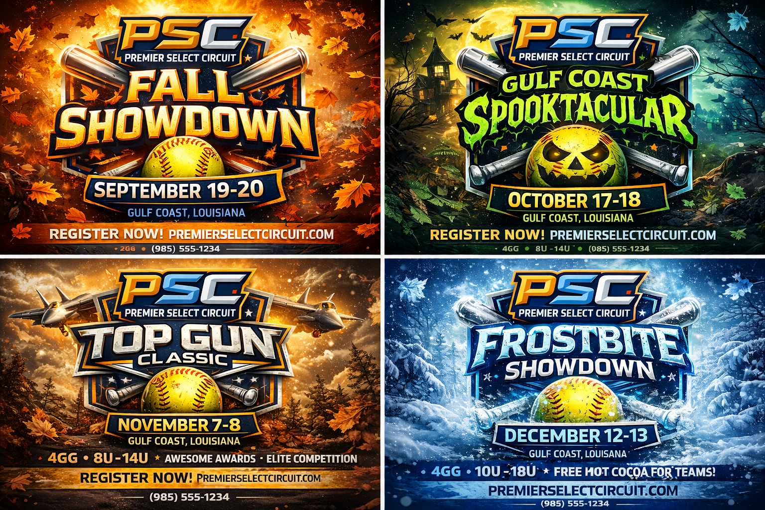 PSC standalone event flyers